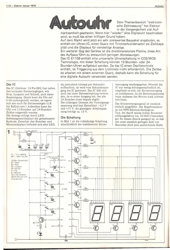  Autouhr (quarzgesteuert mit 7-Segment-LEDs) 