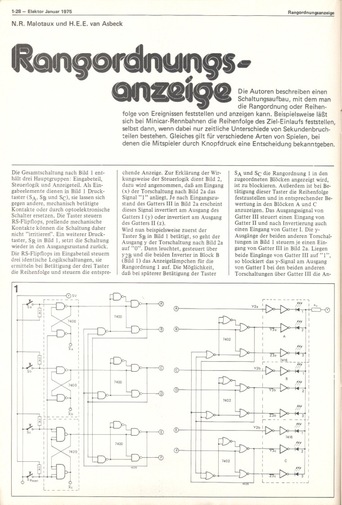  Rangordnungsanzeige (Reihenfolge von Ereignissen feststellen) 