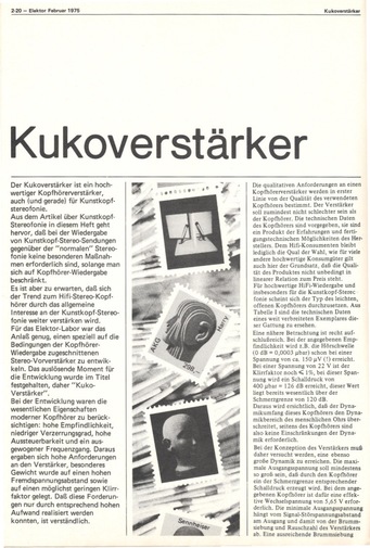  Kukoverst&auml;rker (Kunstkopf-Stereo) 