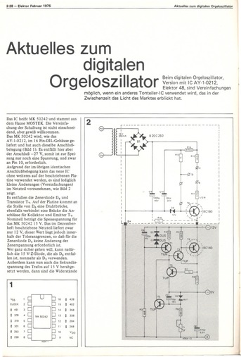  Aktuelles zum digitalen Orgeloszillator 