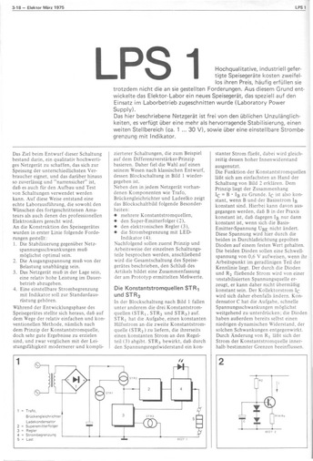  LPS-1 (Labornetzteil 1-30 V mit Strombegrenzung) 