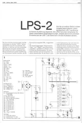 LPS-2 (Labornetzger&auml;t mit 7 umschaltbaren Ausgangsspannungen) 