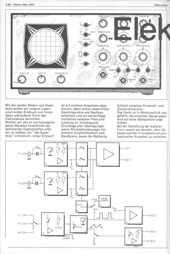  Elektorskop, Teil 1 (Speiseeinheit f&uuml;r Selbstbau-Oszilloskop) 