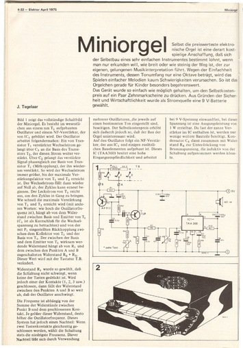  Miniorgel (mit TAA300) 