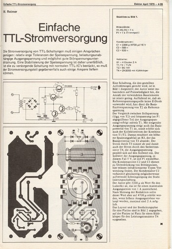  Einfache Stromversorgung (f&uuml;r TTL) 