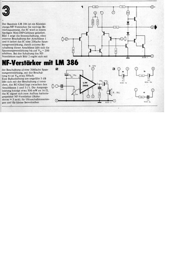  NF-Verst&auml;rker mit LM386 