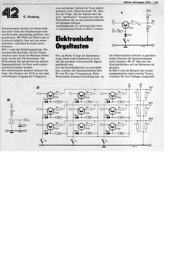  Elektronische Orgeltasten 