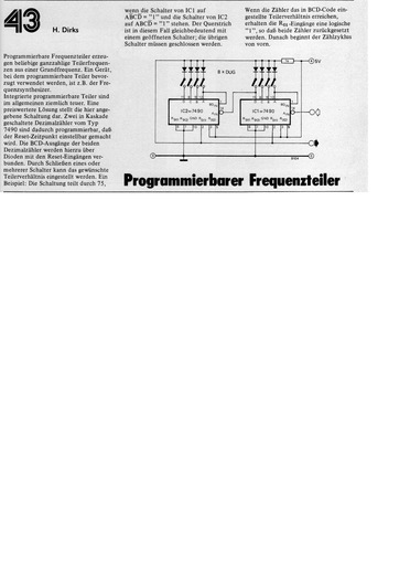  Programmierbarer Frequenzteiler (mit 7490) 