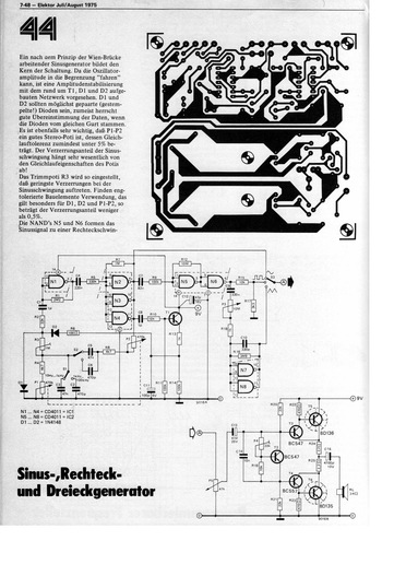  Sinus-, Rechteck- und Dreieckgenerator (f&uuml;r Audiofrequenzen) 