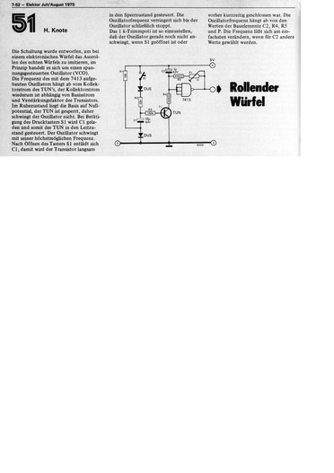  Rollender W&uuml;rfel (VCO) 