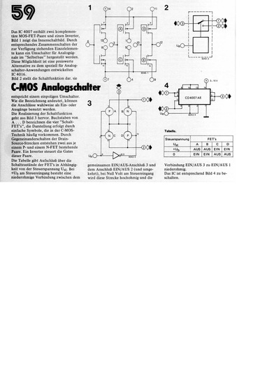  C-MOS Analogschalter (mit 4007) 