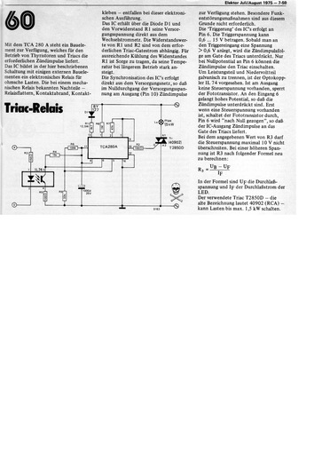 Triac-Relais (mit Optokoppler, TCA280) 