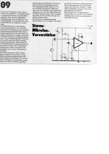  Stereo-Mikrofon-Vorverst&auml;rker (mit uA739) 