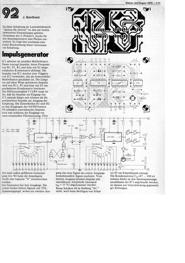 Impulsgenerator (mit 2x 555, NANDs und Invertern) 