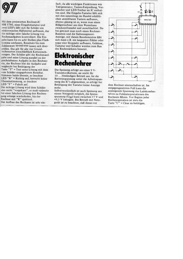  Elektronischer Rechenlehrer (mit Taschenrechner IC MM5780) 