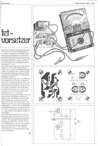  FET-Vorsetzer (Messverst&auml;rker) 