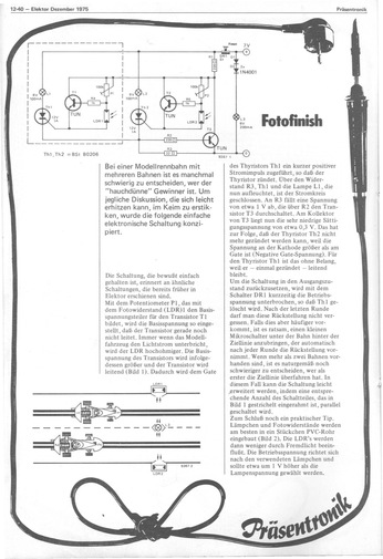  Fotofinish (z.B. f&uuml;r Autorennbahnen) 