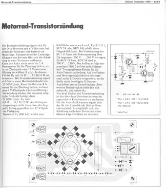  Motorrad-Transistorz&uuml;ndung (mit BD 140) 