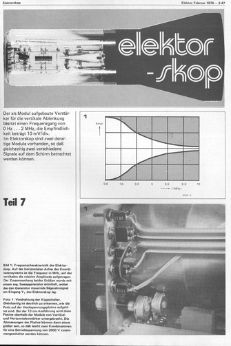  Elektorskop, Teil 7 (Oszilloskop) 