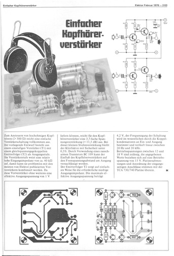  Einfacher Kopfh&ouml;rerverst&auml;rker (mit 2x2 Transistoren, Audio) 