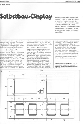  Selbstbau-Display (z.B. f&uuml;r Digitaluhr) 