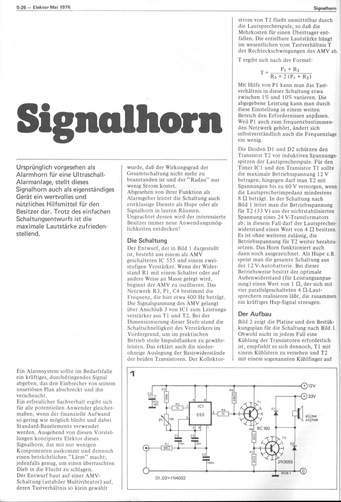  Signalhorn (NE 555 angeblich sehr laut) 