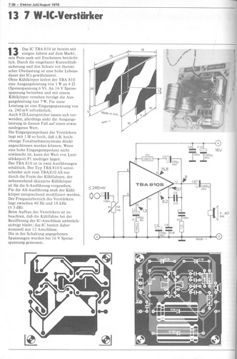  7-W-IC-Verst&auml;rker (mit TBA 810S) 