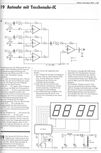  Autouhr mit Taschenuhr-IC (mit M 7202A) 