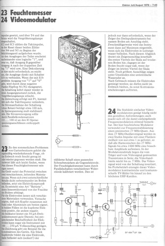  Feuchtemesser (&auml;u&szlig;erst diskret mit Cu- und Fe-Elektroden) 