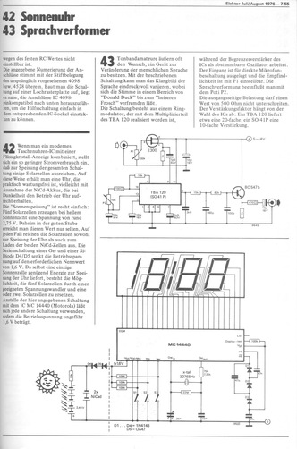  Sonnenuhr (Digitaluhr mit MC 144440 (mit Solarzellen)) 