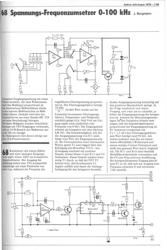  Spannungs-Frequenzumsetzer 0-100 kHz (mit 74121) 