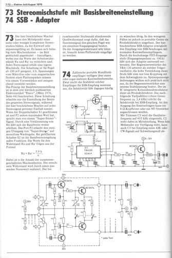  SSB-Adapter (erh&ouml;hrt Selektivit&auml;t von KW-Empf&auml;ngern) 