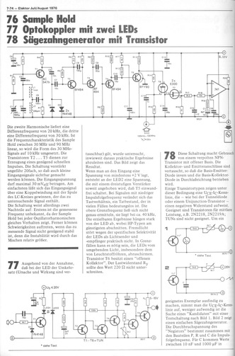  S&auml;gezahngenerator mit Transistor 