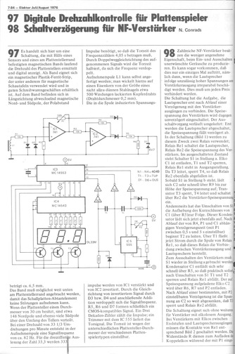  Digitale Drehzahlkontrolle f&uuml;r Plattenspieler (mit MC 14553 und MC 14543) 