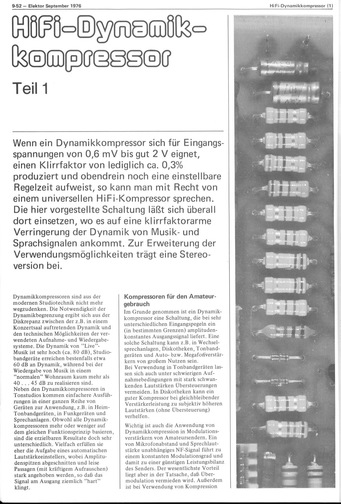  HiFi-Dynamikkompressor, Teil 1 (Audio) 