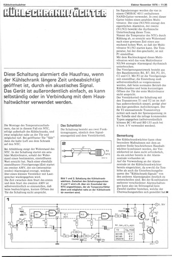  K&uuml;hlschrankw&auml;chter (mit NTC und Summer) 