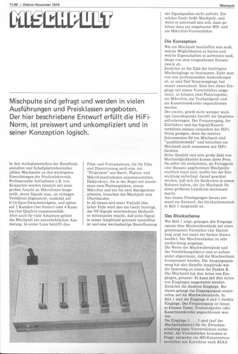  Mischpult (5-Kanal-Mischpult mit Transistoren, Flachbahnregler, Platine) 