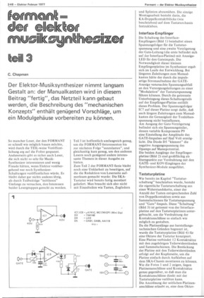  Formant - Der Elektor Musiksynthesizer, Teil 3 (Musik) 