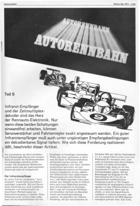  Autorennbahn, Teil 5 (Infrarot-Empf&auml;nger, TBA120, CD4017) 