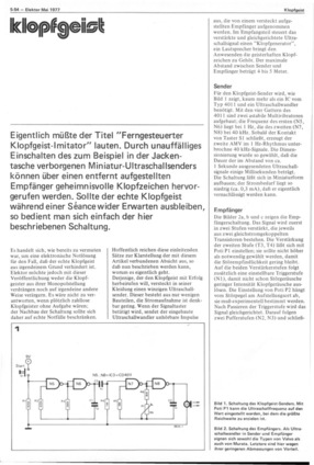  Klopfgeist (Ultraschall-Sender, US-Empf&auml;nger l&ouml;sen Klopfgenerator aus) 