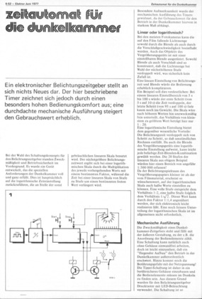  Zeitautomat f&uuml;r die Dunkelkammer (logarithmischer Verlauf - 4017, 4040, 4013, 4011) 