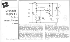  Drehzahlregler f&uuml;r Bohrmaschinen (Triac) 