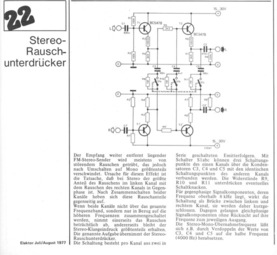  Stereo-Rausch-Unterdr&uuml;cker (Signale &uuml;ber 8 kHz kurzschlie&szlig;en, BC547B) 