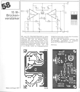  15-W-Br&uuml;ckenverst&auml;rker (2x TDA2002) 