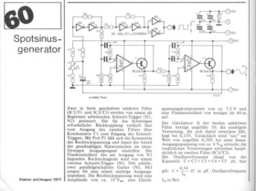  Spotsinusgenerator (mit Rechteck, mit 741, 4069, BC547B) 