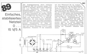  Einfaches, stabilisiertes Netzteil 0-15 V/5 A (741, 2N3055) 