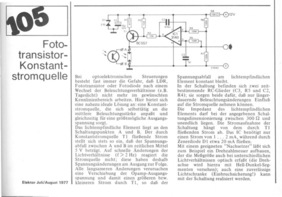  Fototransistor-Konstantstromquelle (Kennlinie von LDR, Fotodiode oder Transistor stabilisieren, 3140) 