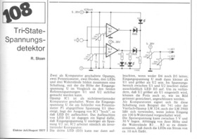  Tri-State Spannungsdetektor (Fensterkomparator mit 2x 741) 