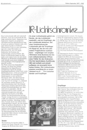  IR-Lichtschranke (Infrarot, mit Pindiode BPW34, IR-Diode LD241, TBA120, 723, 555) 