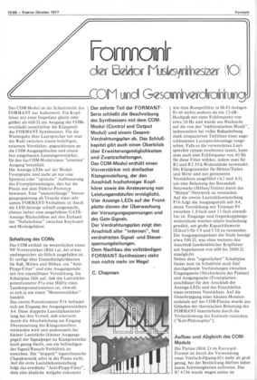  Formant - Der Elektor Musiksynthesizer, Teil 10 (COM 4136 und Verdrahtung) 